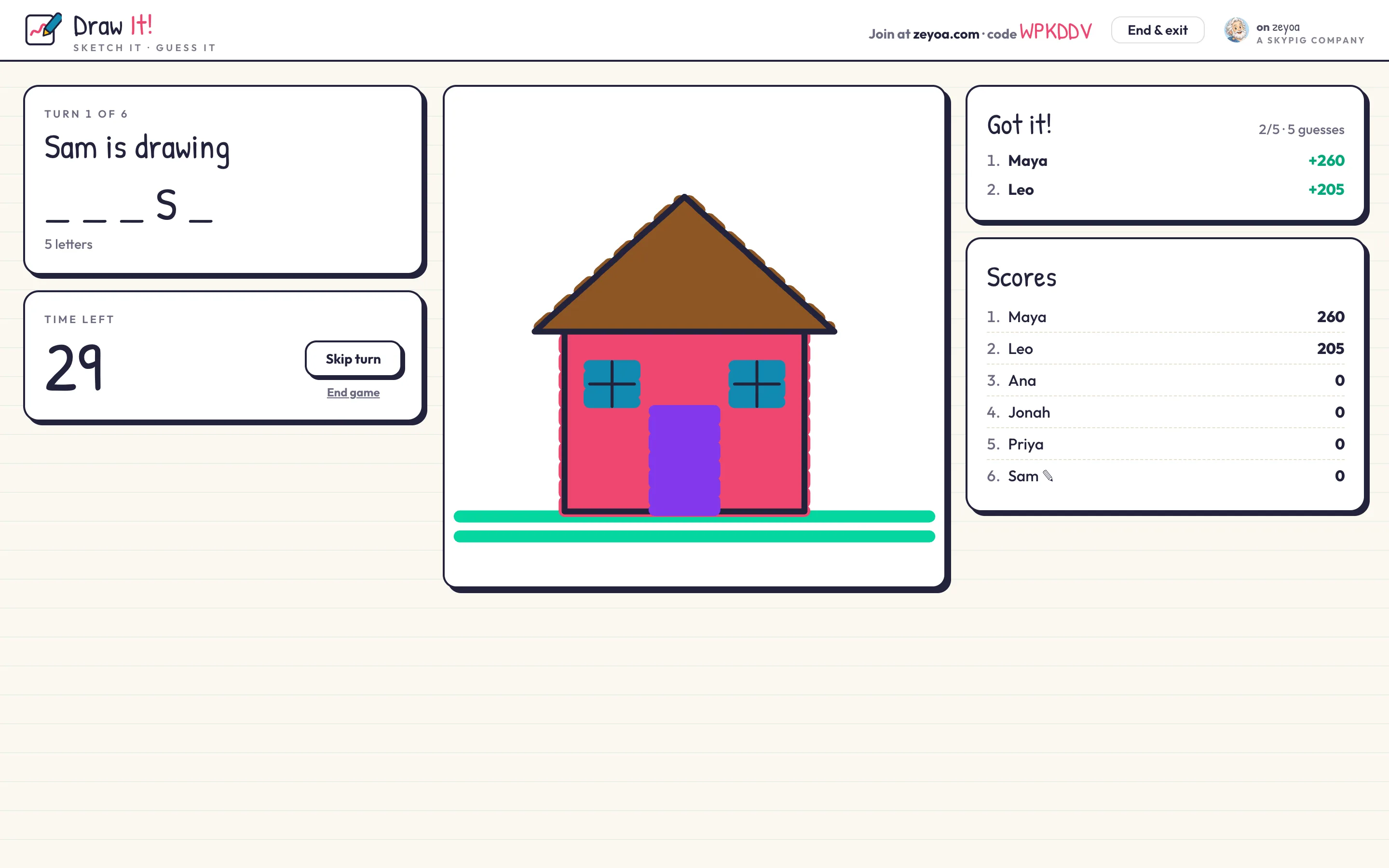 Draw It!: the class screen